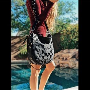 Black Coach Shoulder Purse